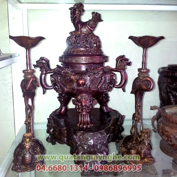 đỉnh đồng thờ cúng, đỉnh đồng, đồ thờ cúng, đỉnh song long, nơi đúc đỉnh đồng, đỉnh ngũ sự