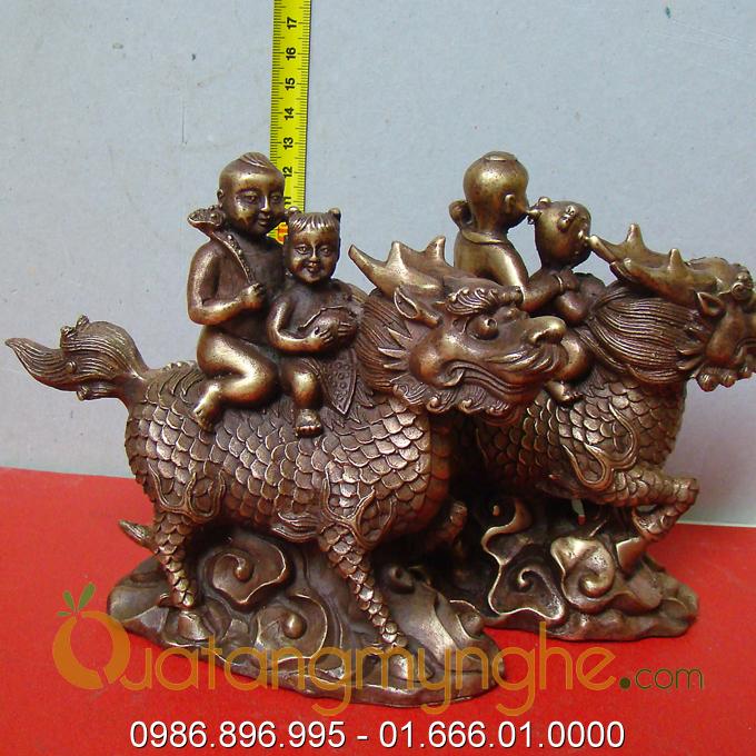 kỳ lân tống tử cầu con phong thủy 5