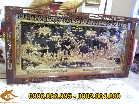 Tranh đồng Vinh quy bái tổ, tranh phù điêu chạm đồng