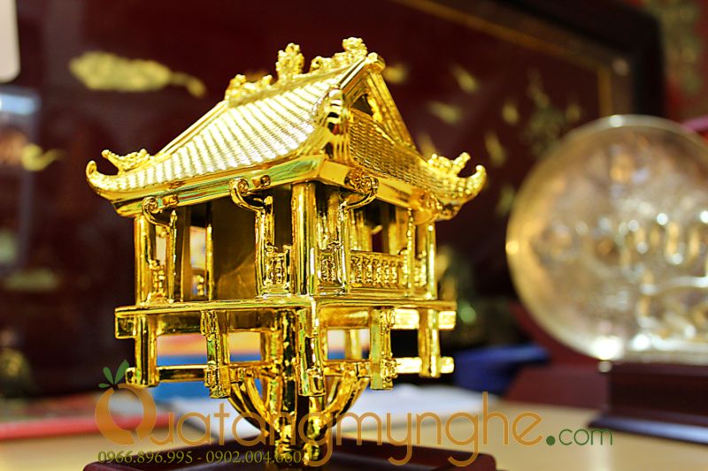 biểu tượng chùa 1 cột hà nội bằng đồng mạ vàng 