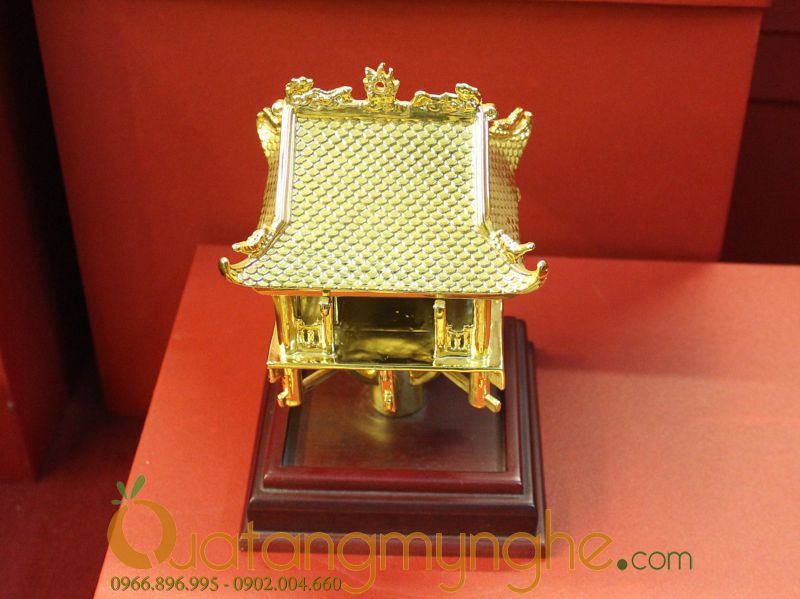 biểu tượng chùa 1 cột hà nội bằng đồng mạ vàng