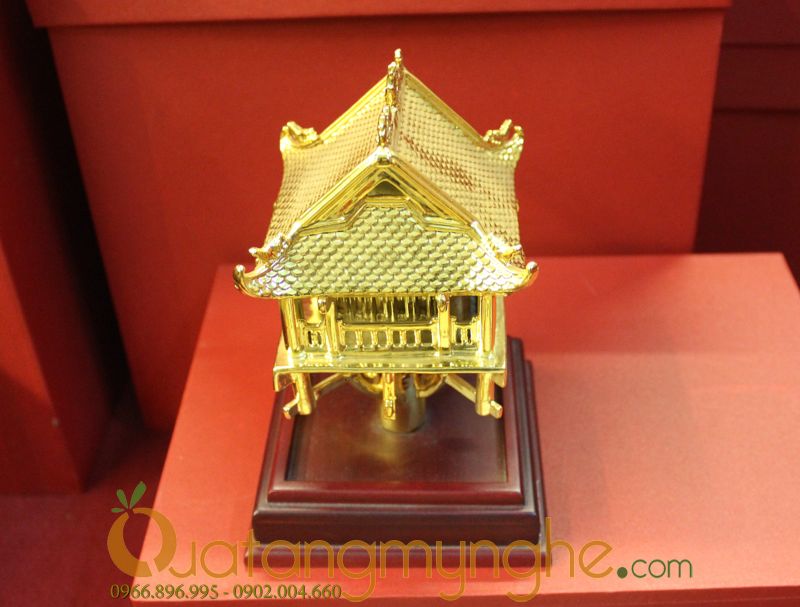 biểu tượng chùa 1 cột hà nội bằng đồng mạ vàng