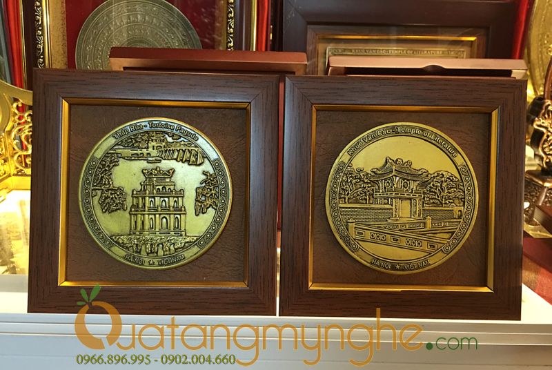 tranh quà tặng để bàn cảnh văn hóa Hà Nội Việt Nam tháp rùa