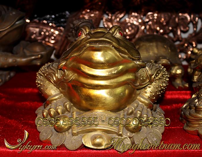 thiềm thừ đồng ngồi trên đống tiền