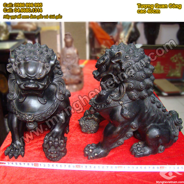 tượng nghê đồng phong thủy cao 30cm