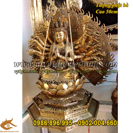 tượng phật bà thiên thủ thiên nhãn, tượng nghìn mắt nghìn tay bằng đồng đúc 6