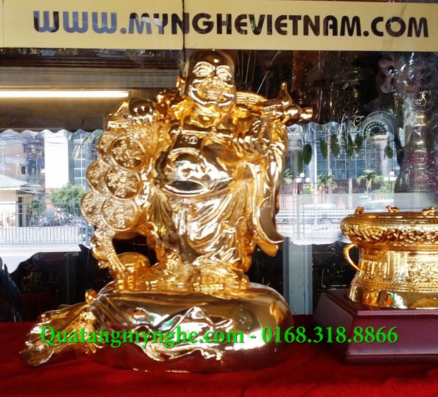 Tượng phật di lặc mạ vàng, tượng thờ cúng, tượng phật bằng đồng