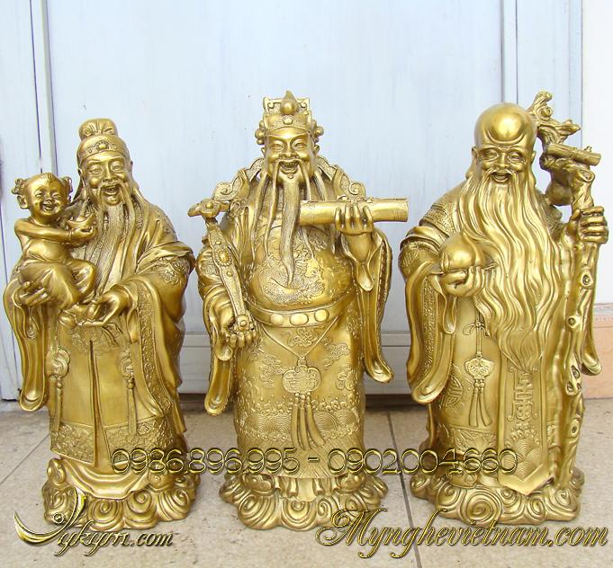 tượng tam đa phúc lộc thọ bằng đồng