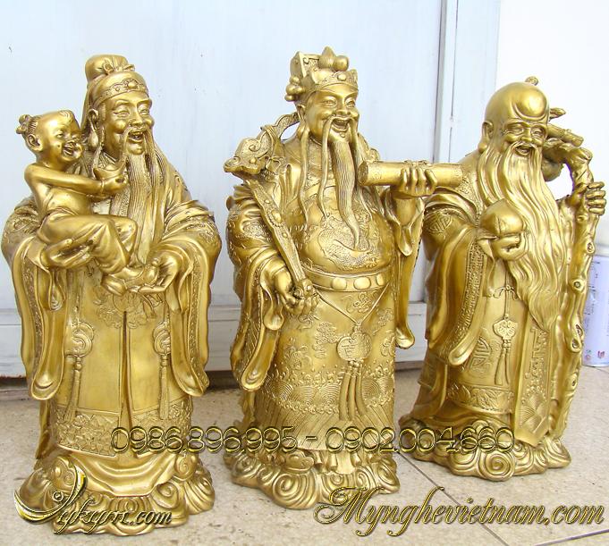 tượng tam đa phúc lộc thọ bằng đồng 1